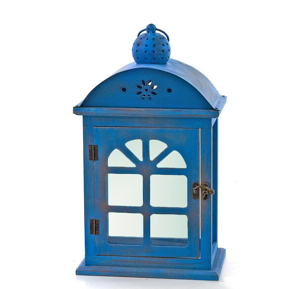 Ξύλινο Φανάρι Aegean Blue χρ.