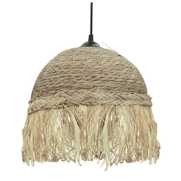 Φωτιστικό οροφής από σχοινί με κρόσσια raffia