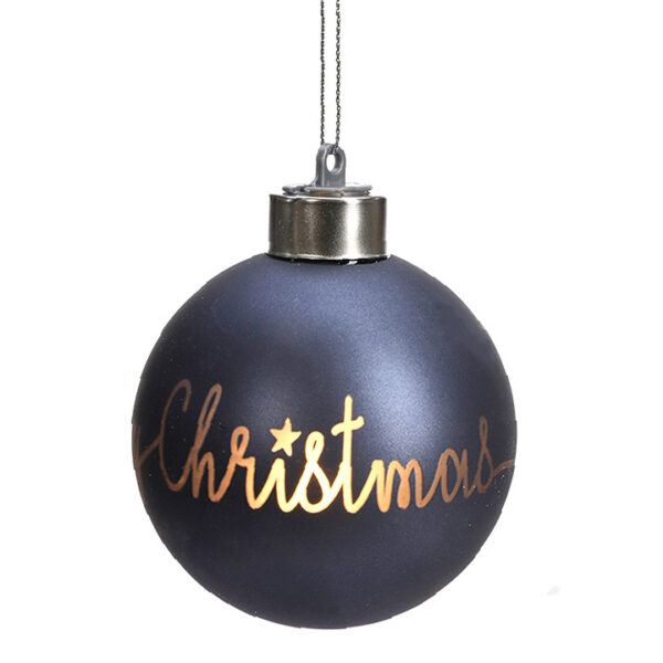 Γυάλινη μπάλλα "Merry Cristmas" μπλε/χρυσό