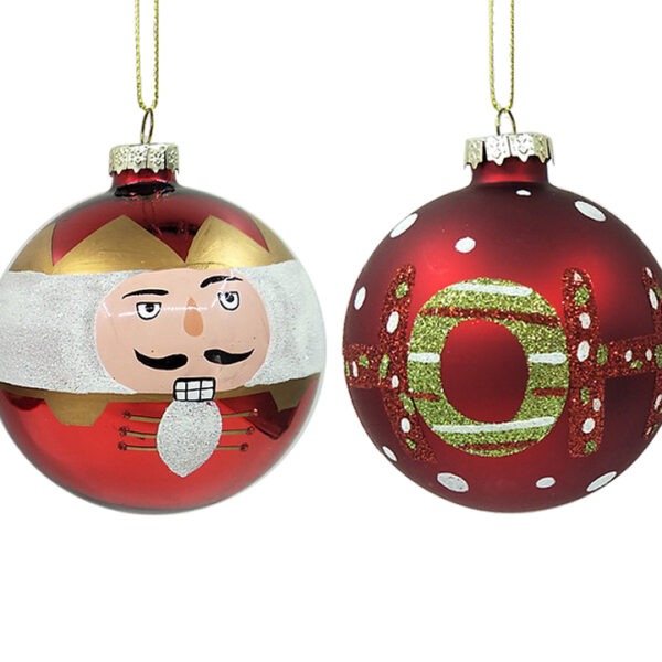 Γυαλινη μπάλλα Καρυοθραύστης&Ho Ho Ho