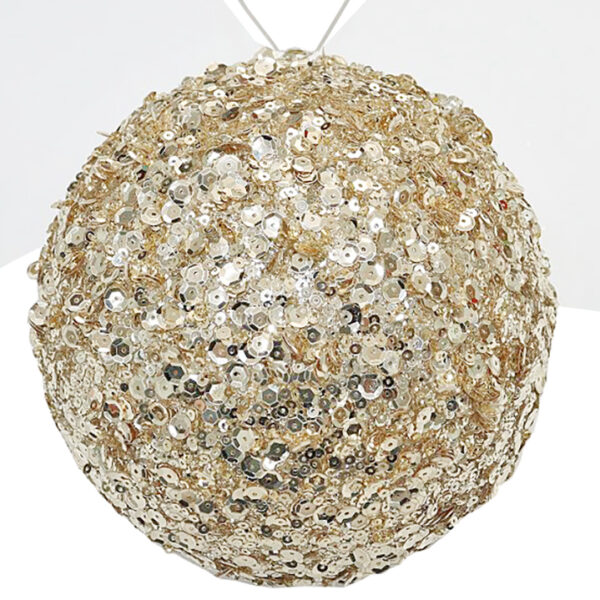 Sequin deco ball Champagne