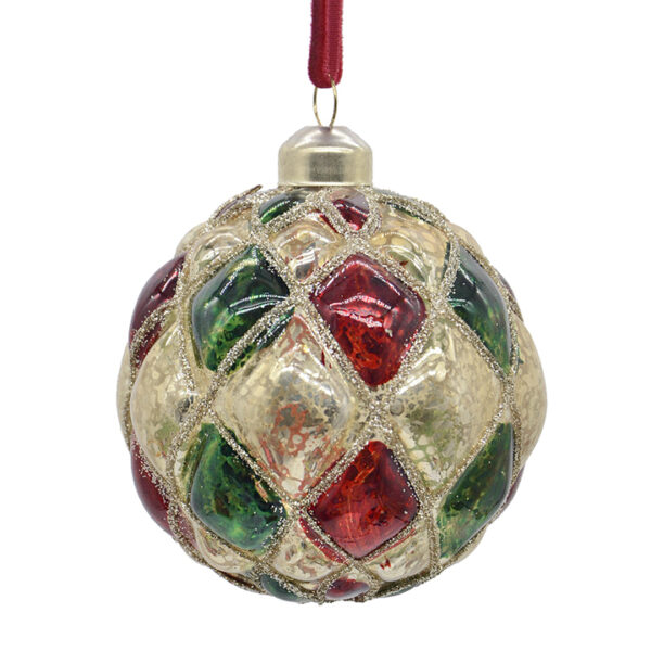 Glass Ball Rhomb Des. Multicolor