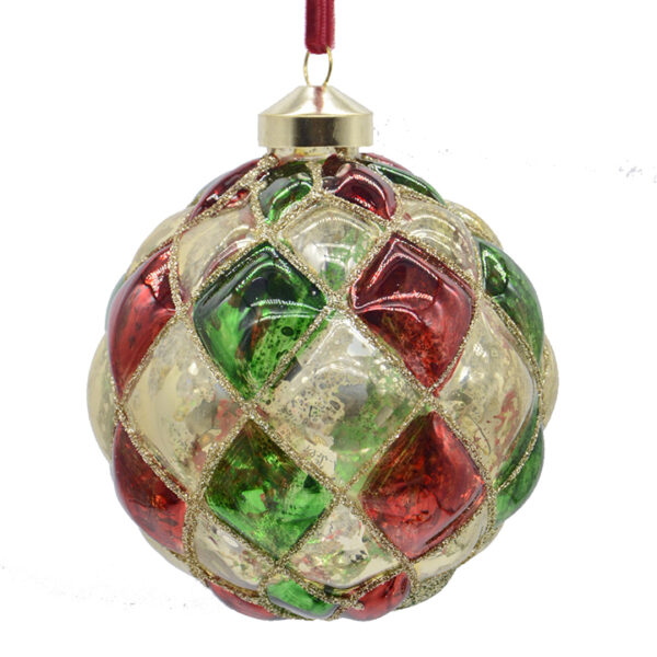 Glass Ball Rhomb Des. Multicolor