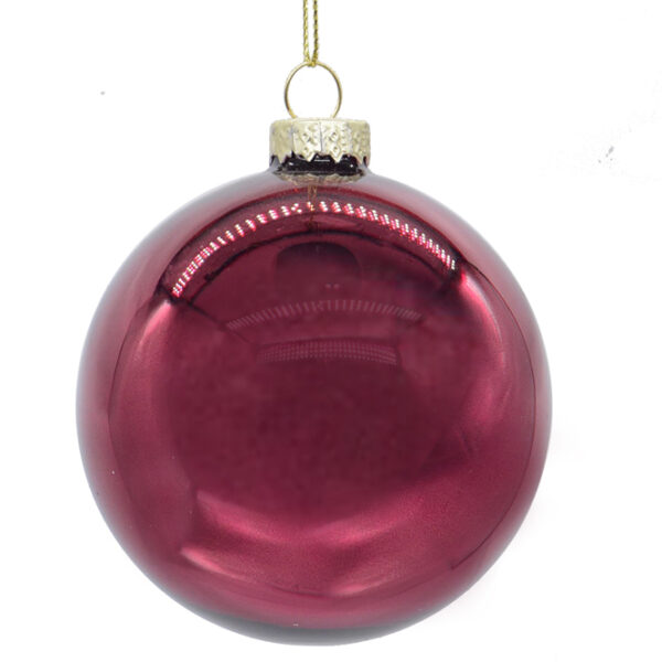 Glass Ball Shiny Burgundy