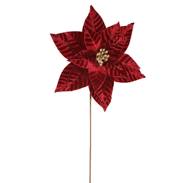 Velvet Poinsettia Burgundy