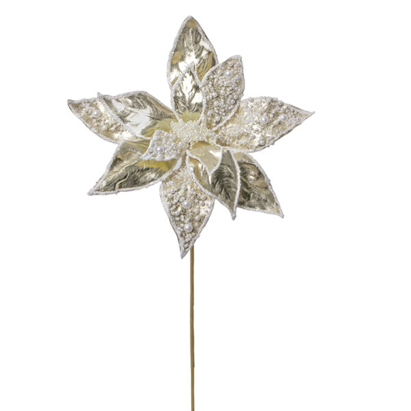 Metallic Poinsettia Champagne