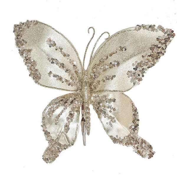 Butterfly w/clip Champagne