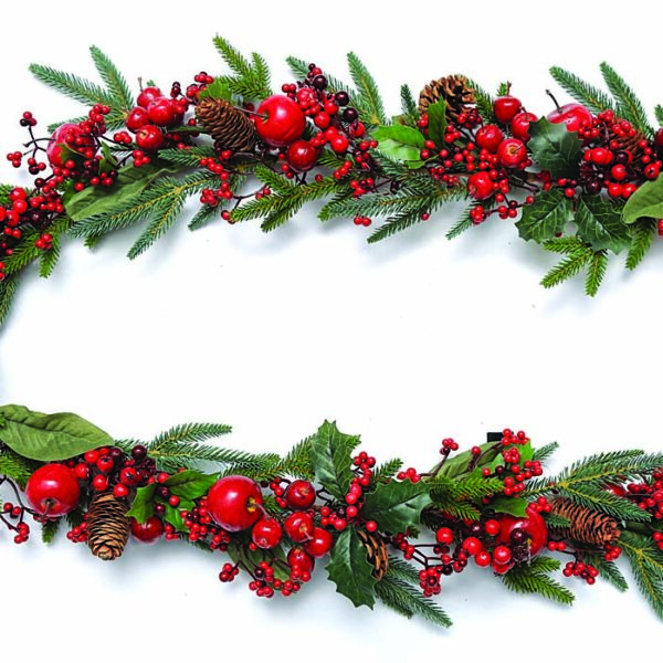 Γιρλάντα με Berries-Μήλα-Κουκουνάρια 180cm