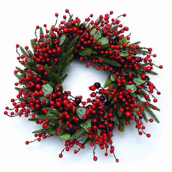 Στεφάνι με Berries & Ευκάλυπτο 60cm