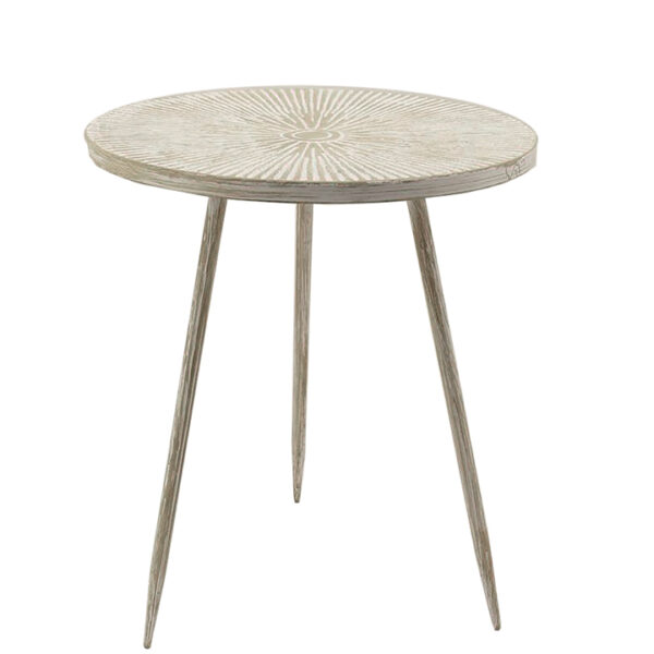 Βοηθητικό μεταλ/κο τραπέζι πατίνα μπεζ