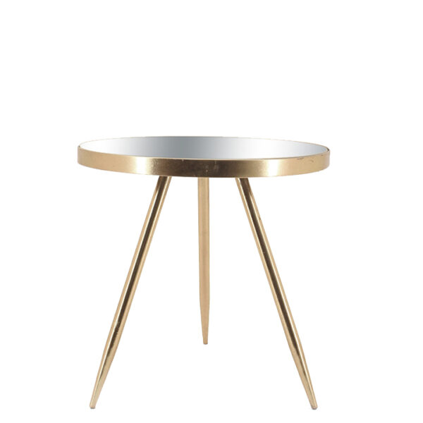 Στρογγυλό Side table με καθρέπτη 40.5x40cm