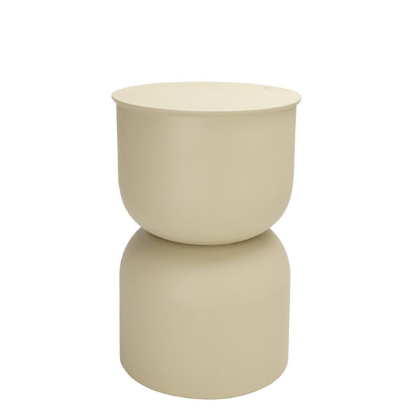 Side table "U" σε εκρου χρώμα διαμ.31cmx46cm