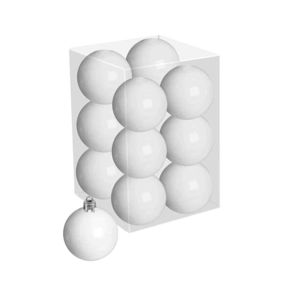 JK Home Décor - Ball White S/12 4cm