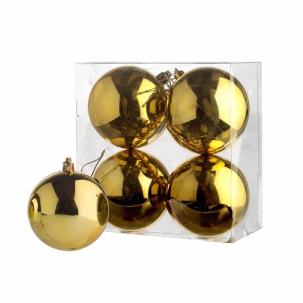 JK Home Décor - Ball 10cm S/4 Gold