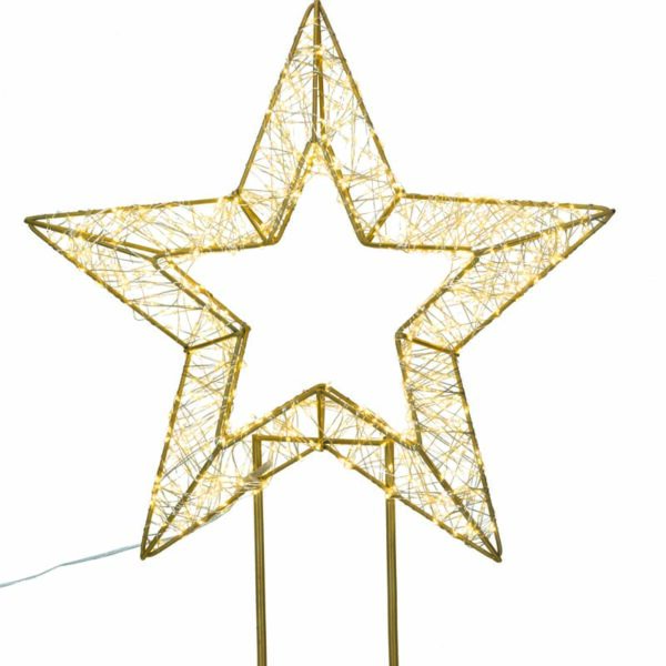 JK Home Décor - Αστέρι Μεταλλικό Χρυσό 960LED σε Βάση WW 45x13x55cm