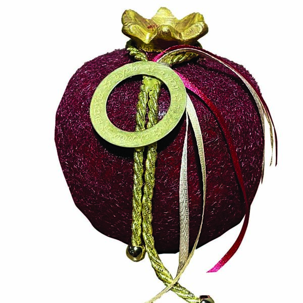 JK Home Décor - Pomegranate Flock Ceramic Bordeaux 11cm