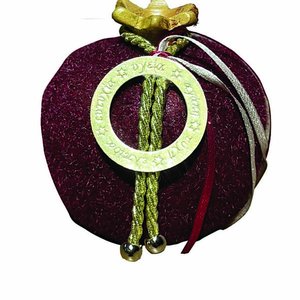 JK Home Décor - Pomegranate Flock Ceramic Bordeaux 9cm