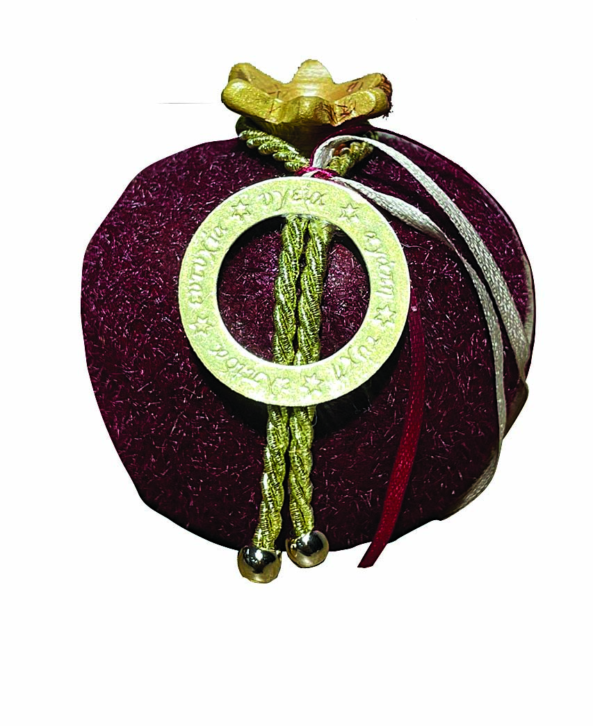 JK Home Décor - Pomegranate Flock Ceramic Bordeaux 9cm
