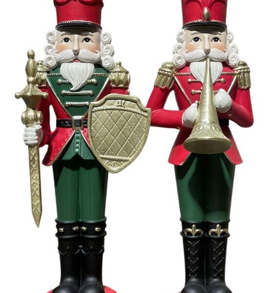 JK Home Décor - Nutcracker Polyresin 7.5x25.5cm S/2