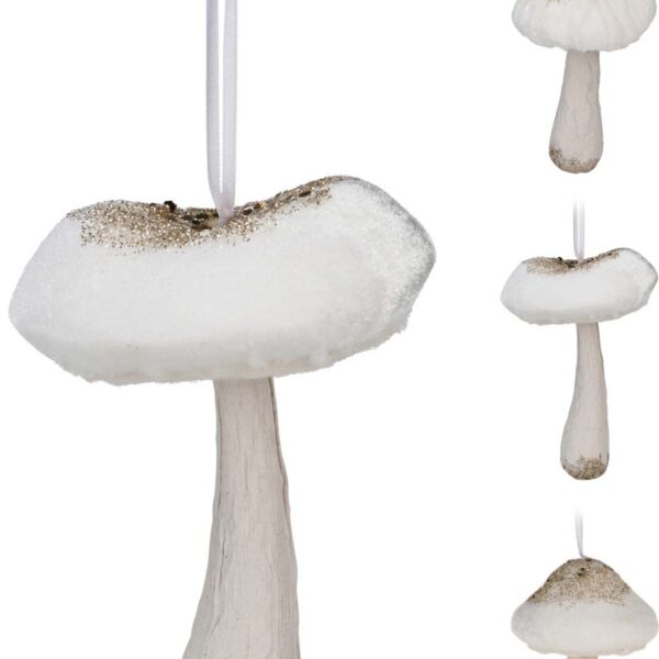 JΚ Home Décor - Στολίδι Μανιτάρι Βελούδο 15cm 3Σχδ